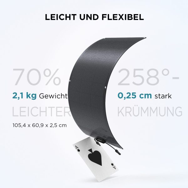 Ecoflow 100W Solar Panel Flexibles Monokristallines Solarpanel IP68 Solar Panel