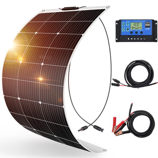 Dokio Solarpanel 100W 200W 400W Flexibel Kit fur Wohnmobil Batterie Haus Boot