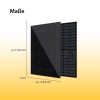 Balkonkraftwerk leistungsstarkes Solaranlage Set mit 2 Modulen Bifazial Full-Black