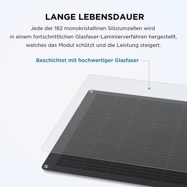 Ecoflow 100W Solar Panel Flexibles Monokristallines Solarpanel IP68 Solar Panel