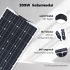 Balkonkraftwerk 200W Solarpanel für Wohnmobile, Camping, Balkonkraftwerk
