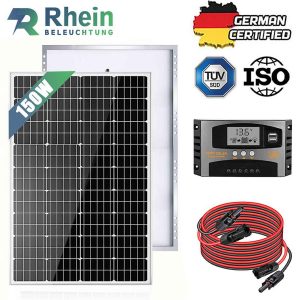 Solarmodul 150W 12V Solaranlage Set für Wohnmobil & Camping, 150W solarpanel