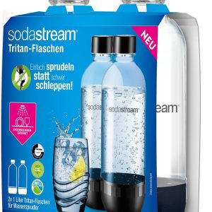 Wassersprudler Flasche DuoPack 2x 1L Tritan-Flasche