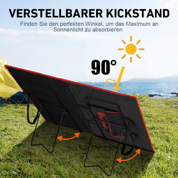Dokio Solarpanel 300w Faltbar Tragbar 12V Solar für Camping Wohnmobil Kraftwerk
