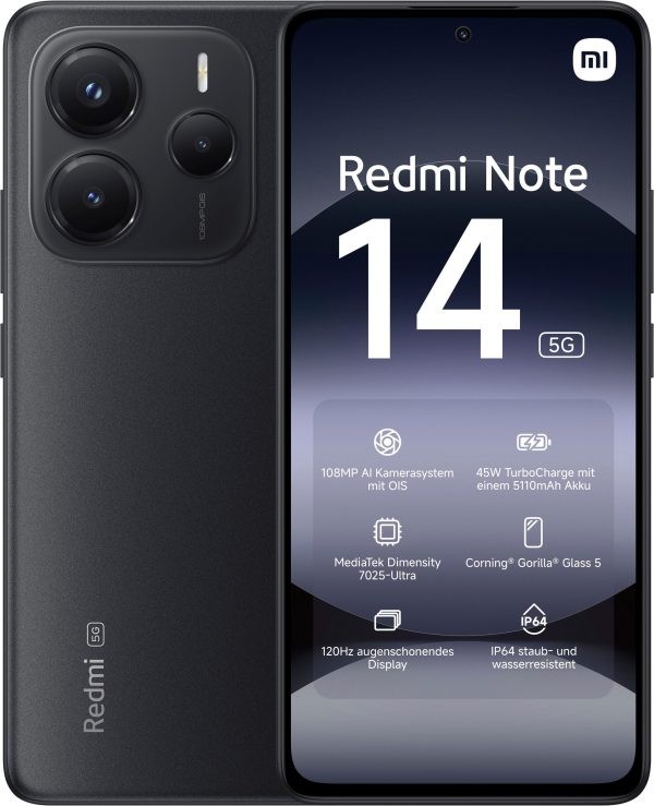 Redmi Note 14 5G Smartphone 256GB Black