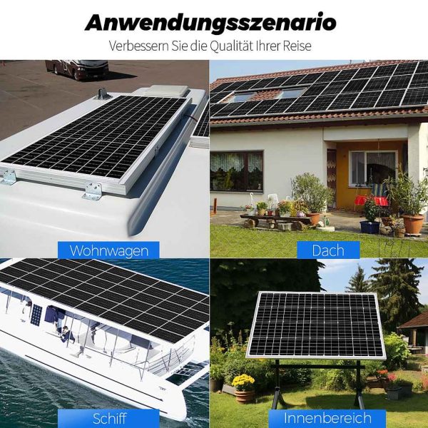 Solarmodul 150W 12V Solaranlage Set für Wohnmobil & Camping, 150W solarpanel