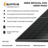 Balkonkraftwerk Solarpanele - Bifacial 598 Watt -