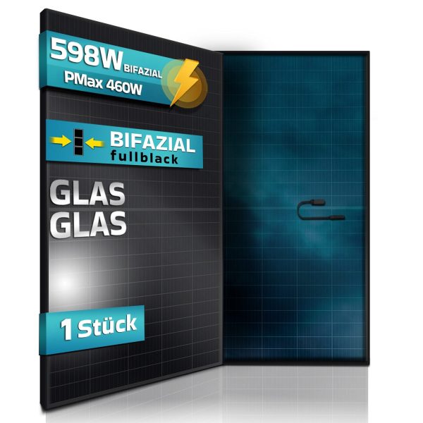 Balkonkraftwerk Solarpanele - Bifacial 598 Watt -