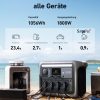 Stromerzeuger C1000 Tragbare Powerstation, LiFePO4, 1800W Solargenerator