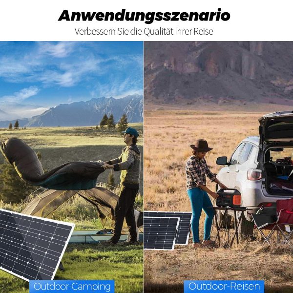 Balkonkraftwerk 200W Solarpanel für Wohnmobile, Camping, Balkonkraftwerk