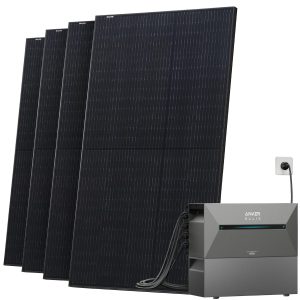 Balkonkraftwerk mit Speicher All in One 2000 Wp / 800 Watt 3,2 kWh Anker Solix 2 Pro