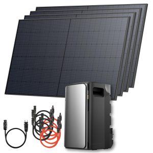 Balkonkraftwerk 2000Wp / 800W mit 1,9kWh EcoFlow Speicher komplett Steckdose