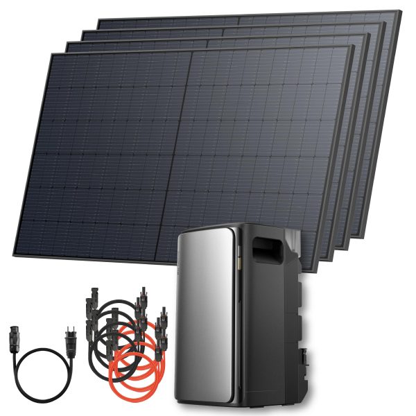 Balkonkraftwerk 2000Wp / 800W mit 1,9kWh EcoFlow Speicher komplett Steckdose