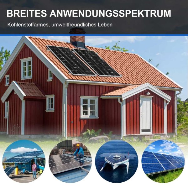 Solarmodul 150W Solarpanel 12V – Monokristalline Solarmodule mit Alurahmen