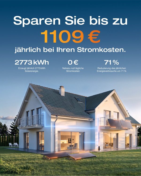 Balkonkraftwerk EcoFlow STREAM Ultra 1,92 kWh Balkonkraftwerk mit Speicher 2080W