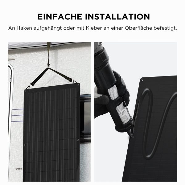 Ecoflow 100W Solar Panel Flexibles Monokristallines Solarpanel IP68 Solar Panel