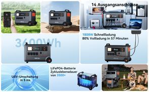 Stromerzeuger PowerMax 3600W Powerstation